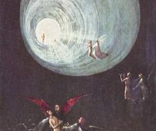 Hyeronimus Bosch - Ascesa all'Empireo  - pannello facente parte delle Quattro visioni dell'Aldilà (1490 circa) olio su tavola, Venezia, Palazzo Ducale 