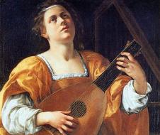 Artemisia Gentileschi - Santa Cecilia (1620) olio su tela - Roma,  Palazzo Spada