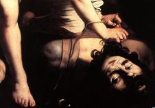 Michelangelo Merisi detto il Caravaggio, Davide e Golia (1597-8) olio su tavola, Museo Nacional Del Prado, Madrid