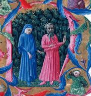 "Dante e Virgilio" - Divina Commedia, Giovanni di Paolo (c. 1444-1450), Londra, British Museum